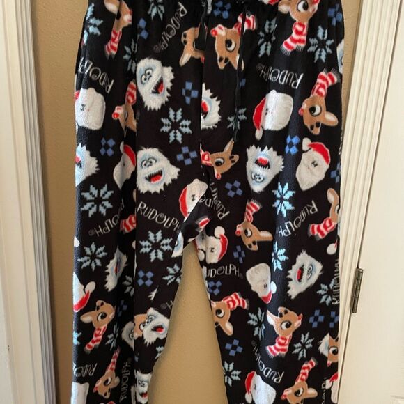 Rudolph The Red Nosed Reindeer and Abdominal Snowman Men’s Pajama Pants XLTG - Picture 11 of 14